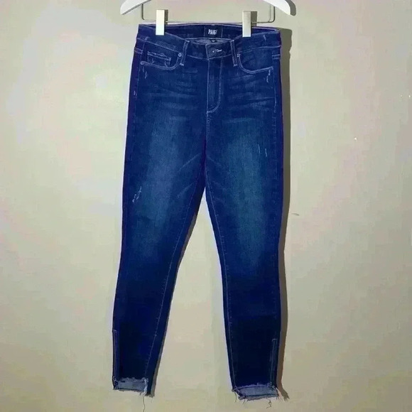 PAIGE Denim - Paige jeans, raw zipper bottom, size 29
